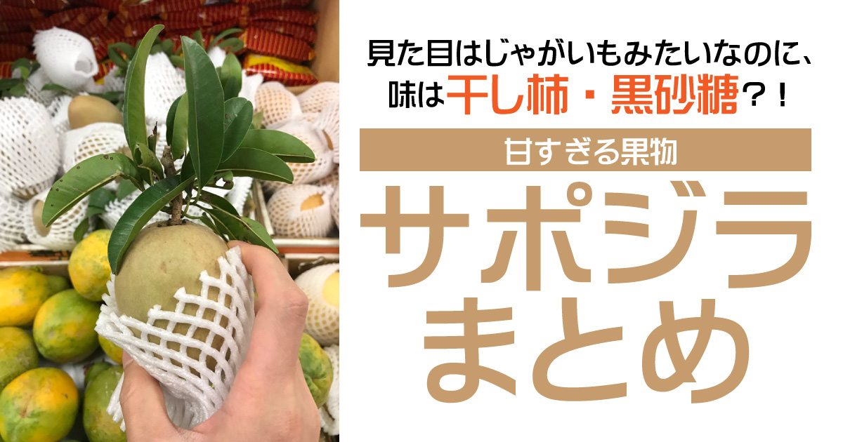 まるで干し柿・黒砂糖？甘すぎる珍果物サポジラ(Sapodilla)まとめ