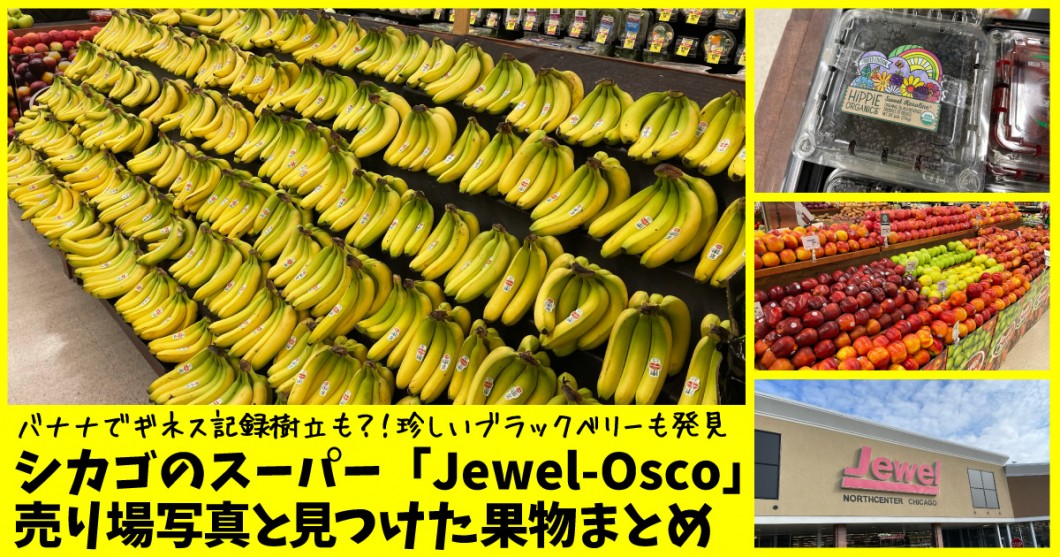 【バナナでギネス記録も】シカゴのスーパーJewelOsco(ジュエルオスコ) 青果売場で見つけた果物 野菜ソムリエ Hiro のベジフルポケット
